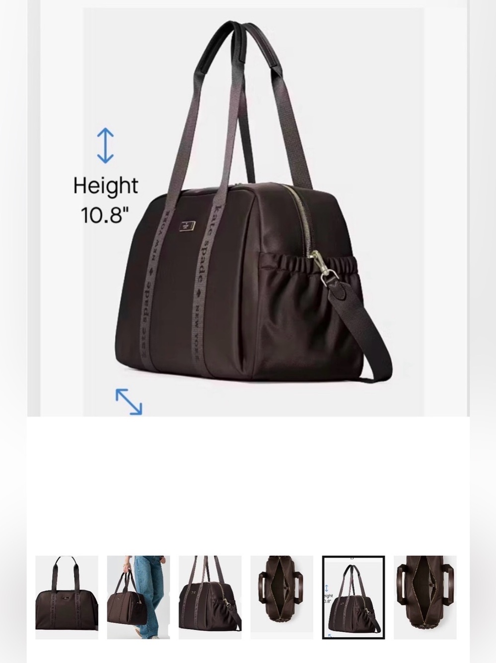 ♠️♠️NWOT Kate Spade Black Travel Bag♠️♠️ - Picture 3 of 8